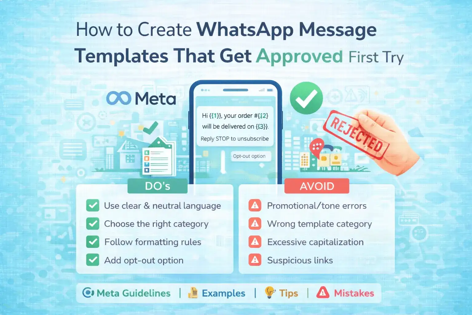How to Create WhatsApp Message Templates That Get Approved First Try — 2026 NXCMSG Guide
