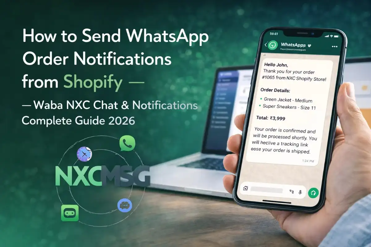 How to Send WhatsApp Order Notifications from Shopify — Waba NXC Chat & Notifications Complete Guide 2026